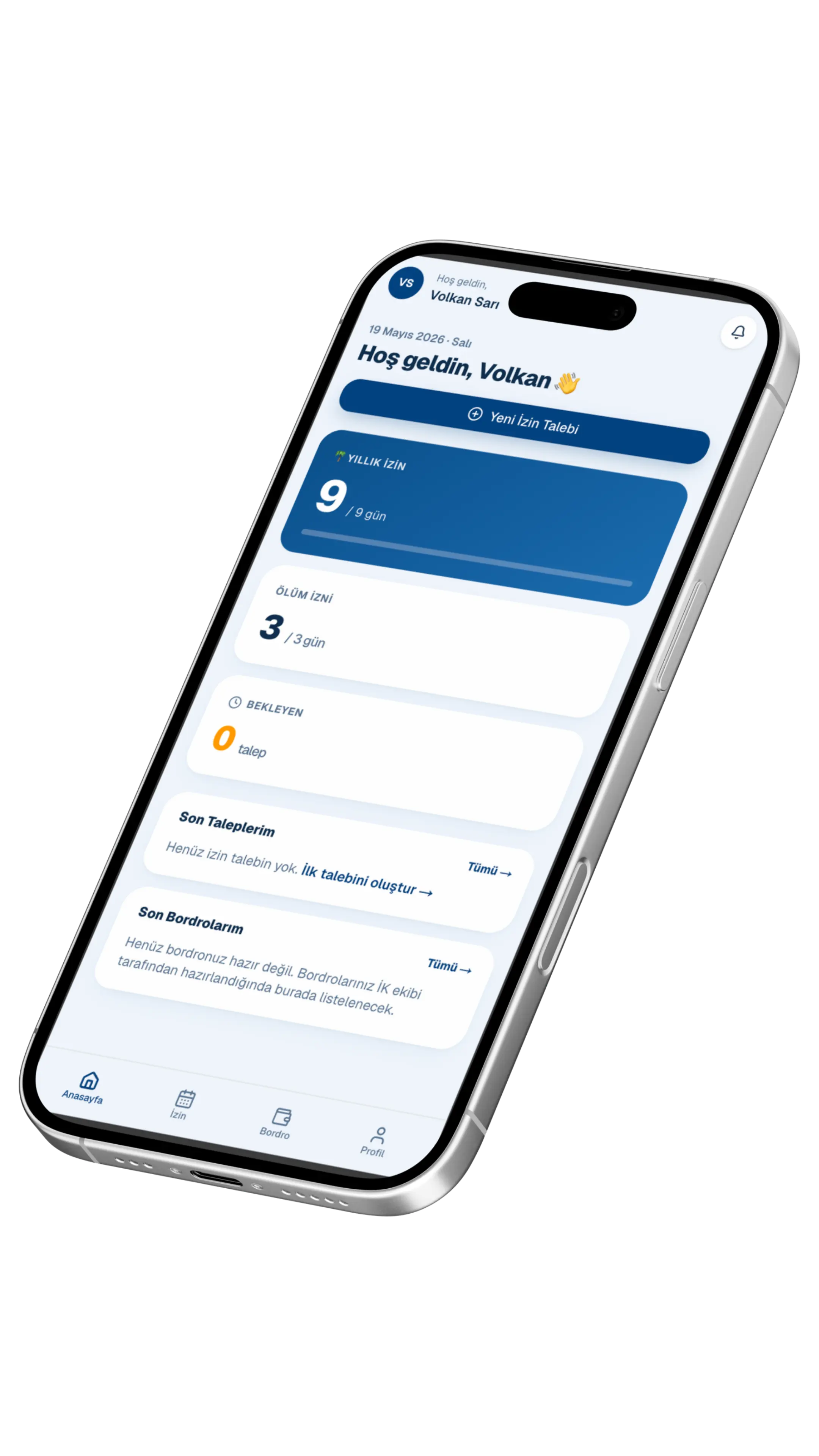 İKyardım çalışan portalı telefon uygulaması görünümü