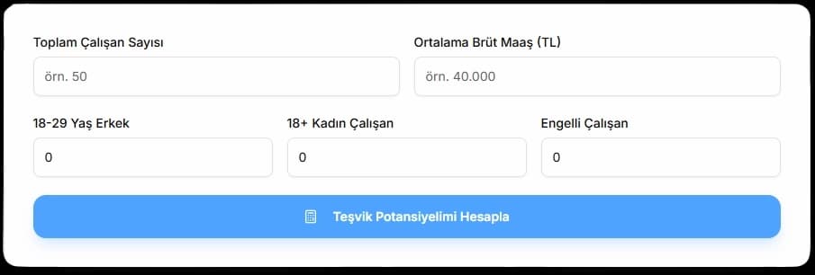 İŞKUR Teşvik Hesaplayıcı